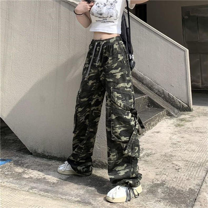 Retro Hip Hop Camouflage Slacks