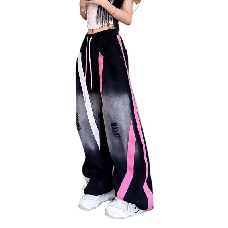 American Retro Hip-hop Straight Wide-leg Pants