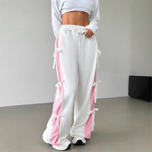 Elastic Waist Straight-leg Trousers